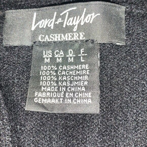 Lord & Taylor 100% Cashmere Minimalist Pocket Open Front Cardigan Sweater - Picture 6 of 6